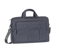 RIVACASE Notebooktasche bis 15.6" - Stilvolle Tasche aus wasserabweisenden Material und gepolsterten Seiten - Grau