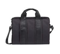 RIVACASE Tasche für Notebooks bis 15.6“ - Kompakte Laptoptasche mit gepolsterten Seitenwänden und Zusatzfächern - Schwarz