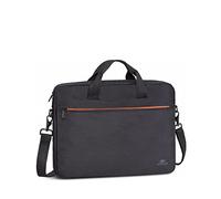 RIVACASE Tasche für Notebooks bis 15.6" - Praktische Laptoptasche aus wasserfestem Material und viel Stauraum - Schwarz