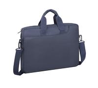 Rivacase Tasche für Notebooks bis 15.6 Zoll - Sehr kompakte Laptoptasche mit gepolsterten Wänden, Reißverschluss und abnehmbarem, verstellbarem Tragegurt / 8035 (Blau)