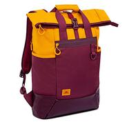 Rivacase Ultraleichter Rucksack Laptop bis 15.6 Zoll - Tagesrucksack wasserabweisend, Schulrucksack und Schultasche, Sportrucksack für Reisen und Arbeit (Burgunderrot)