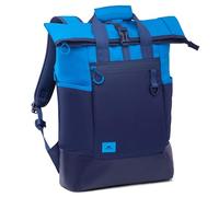 Rivacase Ultraleichter Rucksack Laptop bis 15.6 Zoll - Tagesrucksack wasserabweisend, Schulrucksack und Schultasche, Sportrucksack für Reisen und Arbeit (Blau)