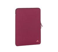 Rivacase vertikale Laptophülle Sleeve - Wasserabweisende und ultraleichte Notebooktasche - kompakte Damen und Herren Aktentasche für Laptops - Stoßfeste Slim Laptop-Schutzhülle (Rot, 13.3-14 Zoll)