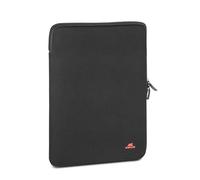 Rivacase vertikale Laptophülle Sleeve - wasserdichte und ultraleichte Notebooktasche - kompakte Damen und Herren Aktentasche für Laptops - Stoßfeste Slim Laptop-Schutzhülle (Schwarz, 11.6-12 Zoll)
