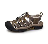 Rivccku Herren Leder Sandalen Strand Wandersandale Sommer Bequeme Trekkingschuhe Wanderschuhe Sport Outdoor Beach