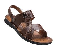 Rivccku Herren Ledersandalen Wasserdicht Sport Sandalen Outdoor Strand Schlappen Wandern Sandalen Sommer Schuhe Hausschuhe