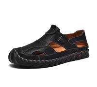 Rivccku Herren Sommer Wanderschuhe Trekkingsandalen Outdoor Sport Leder Strand Wandersandale Geschlossene Wandern Sandalen Lässige Sportsandalen