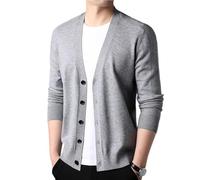 Rivccku Strickjacke Herren Cardigan Pullover V Ausschnitt Leichte Kaschmir 100% Winterjacke Klassischer Strickjacken mit Knöpfe