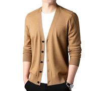 Rivccku Strickjacke Herren Kaschmir 100% Cardigan V Ausschnitt Pullover Jacke Mit Knöpfen Leichte Strickjacken Wintermode