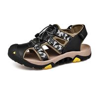 Rivccku Trekkingsandalen Herren Geschlossene Zehe Wandern Sandalen Sommer Wanderschuhe Leder Strand Wandersandale Laufschuhe Lässige Sneaker Sportsandalen