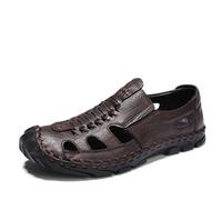 Rivccku Trekkingsandalen Herren Sommer Wanderschuhe Leder Strand Wandersandale Laufschuhe Lässige Sneaker Sportsandalen 38-48