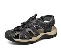 Rivccku Wanderschuhe Herren Outdoorsandalen Sommer Trekkingsandalen Leder Strand Wandersandale Laufschuhe Lässige Sneaker Sportsandalen