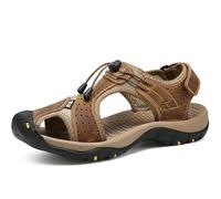 Rivccku Wanderschuhe Herren Outdoorsandalen Sommer Trekkingsandalen Leder Strand Wandersandale Laufschuhe Lässige Sneaker Sportsandalen