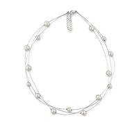 Rivelle Damen Süßwasser Perlenkette creme Kette echte Perlen Collier Halskette Necklace Schmucketui