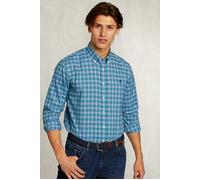 River Woods Custom Fit Checked Shirt Blue/green Green Größe: 3XL | Casual hemden Outlet | Herren | Grün