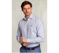 River Woods Custom Fit Checked Shirt Blue/white Blue Größe: 3XL | Casual hemden Outlet | Herren | Blau