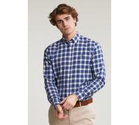 River Woods Custom Fit Checked Shirt Blue/white Größe: M | Casual hemden Outlet | Herren | Blau