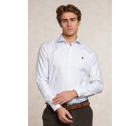 River Woods Custom Fit Cotton Checked Shirt White Größe: XXL | Business hemden Outlet | Herren | Weiß