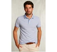 River Woods Custom Fit Cotton Polo Dark Chambray Mix Blue Größe: S | Poloshirts Outlet | Herren | Blau