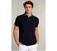 River Woods Custom Fit Cotton Polo Navy Blue Größe: S | Poloshirts Outlet | Herren | Blau