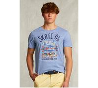 River Woods Normal Fit Basic T-shirt Blue Gin Mel Blue Größe: S | Bedruckte T-Shirts Outlet | Herren | Blau