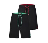 riverso Herren Badehose Badeshort 2er Pack RIVDavid Kurze Hose Sommer Sport Shorts Tunnelzug 100% Polyester, Größe:3XL, Farbe:Farbmix 4