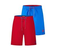 riverso Badehose Herren lang Badeshorts RIVDavid 2er Pack Set Regular Fit Schwimmhose Elastischer Bund, Größe:4XL, Farbe:Farbmix 3