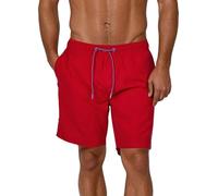 riverso Badehose Herren lang Badeshorts RIVDavid Regular Fit Schwimmhose Elastischer Bund Rot M, Größe:M, Farbe:Middle Red (15300)