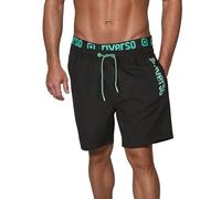 riverso Badehose Herren Regular Fit RIVBobby Kurze Hosen Badeshorts | Schwimmhose Shorts Schnelltrocknend Print Elastischer Bund Schwarz Grün Orange Rot Blau S M L XL XXL 3XL 4XL 5XL