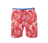 riverso Badehose Herren RIVKai Regular Fit Badeshorts Schwimmhose Sporthose Kurze Hose Shorts Tunnelzug Taschen Sommer Strand Rot L, Größe:L, Farbe:Cherry Red Bright Royal Blue