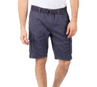 riverso Cargo Shorts Herren mit Gürtel Regular Fit RIVJoko Kurze Hosen Cargoshorts Sommer Stretch, Größe:S, Farbe:Navy