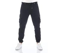 riverso Cargohose Herren Stretch RIVHanno Slim Fit Cargo Hose Taschen Schwarz Grün Beige Olive Navy Grau 30 31 32 33 34 36 38 40 42