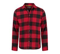 riverso Flanellhemd Herren Langarm Kariert Regular Fit RIVArne Hemd Holzfällerhemd Karohemd 100% Baumwolle Rot, L, 100% Baumwolle, Größe:L, Farbe:Cherry Red (15300)
