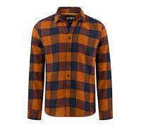 riverso Flanellhemd Herren Langarm Kariert Regular Fit RIVArne Hemd Holzfällerhemd Karohemd 100% Baumwolle Braun, XXL, 100% Baumwolle, Größe:XXL, Farbe:Ginger Bread Brown (21300)