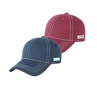 riverso Herren Cap RIVNoel 2er Pack Baseballcap Snapback Kappe Sport Verstellbare Outdoor Mütze Basic Einfarbig 100% Baumwolle Einheitsgröße Blau Rot, Größe:One Size, Farbe:Farbmix 3