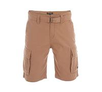 riverso Herren Cargo Shorts RIVJoel Kurze Hose Regular Fit Bermuda Sommer Short Gürtel 100% Baumwolle Beige w33, Größe:W 33, Farbe:Beige (20000)