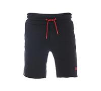 riverso Herren Sweat Short RIVMax Kurze Sweatshorts Bermuda Sommer Sport Shorts Baumwolle Schwarz XL, Größe:XL, Farbe:Black - Red