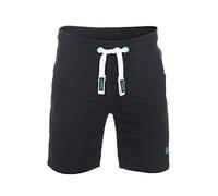 riverso Herren Sweat Short RIVMoritz Kurze Sweatshorts Bermuda Sommer Sport Shorts Baumwolle Schwarz XL, Größe:XL, Farbe:Black-Tropical Turquoise (64011)