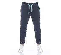 riverso Herren Sweathose RIVTill Trainingshose Biker Jogger Jogginghose Sporthose Freizeithose Slim Fit Einfarbig Baumwolle Blau XXL, Größe:XXL, Farbe:Dark Blue (19400)