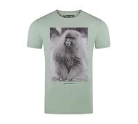 riverso Herren T-Shirt RIVCharly Fotodruck Rundhals Kurzarm Tee Shirt Regular Baumwolle Tierdruck Grün S, Größe:S, Farbe:Grün (AJD)