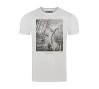 riverso Herren T-Shirt RIVCharly Fotodruck Rundhals Kurzarm Tee Shirt Regular Baumwolle Tierdruck Weiß 5XL, Größe:5XL, Farbe:Weiß (AJD)