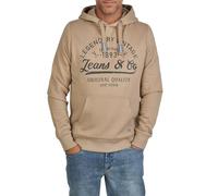 riverso Hoodie Herren Regular Fit RIVArmin Kapuzenpullover Pullover Print Beige XXL, Größe:XXL, Farbe:Cobblestone Beige