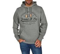 riverso Hoodie Herren Regular Fit RIVArmin Kapuzenpullover Pullover Print Grau 5XL, Größe:5XL, Farbe:Grey Melange Standard 2
