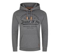 riverso Hoodie Herren Regular Fit RIVArmin Kapuzenpullover Pullover Print Grau M, Größe:M, Farbe:Grey Melange Standard 2