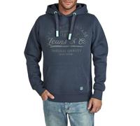 riverso Hoodie Herren Regular Fit RIVArmin Kapuzenpullover Pullover Print Navy L, Größe:L, Farbe:Navy-Anthracite Grey-Diving Turquoise