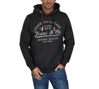 riverso Hoodie Herren Regular Fit RIVArmin Kapuzenpullover Pullover Print Schwarz 3XL, Größe:3XL, Farbe:Black-Tahiti Pearl Grey-Formula Red
