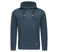 riverso Hoodie Herren Regular Fit RIVJulian Kapuzenpullover Pullover Cross-Over-Kragen Blau L, Größe:L, Farbe:Navy