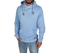 riverso Hoodie Herren Regular Fit RIVNiklas Kapuzenpullover Pullover Cross-Over-Kragen Blau S, Größe:S, Farbe:Azurine Blue