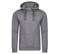 riverso Hoodie Herren Regular Fit RIVNiklas Kapuzenpullover Pullover Cross-Over-Kragen Grau 3XL (3XL, Grey Melange Standard 2 (BJD))