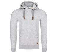 riverso Hoodie Herren Regular Fit RIVNiklas Kapuzenpullover Pullover Cross-Over-Kragen Grau XL (XL, Grey Melange Standard 1 (BJD))